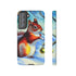 A Squirrel Decorates the Forest for Christmas - Impact Resistant Phone Case Samsung Galaxy S21 FE Matte